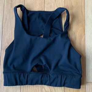 Athleta Black Keyhole sports bra